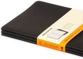 Schrift Moleskine 130x210mm lijn 160pag zwart 3st - afbeelding 2