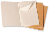 Schrift Moleskine 130x210mm blc 160pag kraft 3st - afbeelding 3