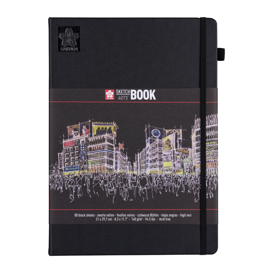 Schetsboek Sakura 80 zwarte vellen 210x297mm zwart