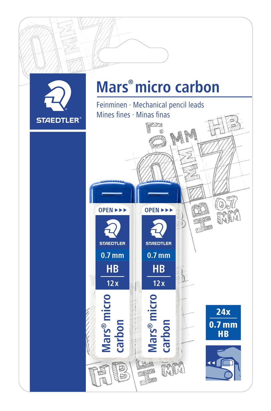 Potloodstift Staedtler mars carbon micro 0.7mm hb