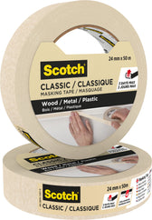 Afplaktape Scotch Classic 24mmx50m beige - afbeelding 2