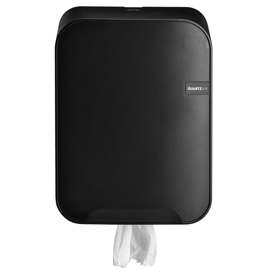 Poetspapierdispenser Quartzline Q16 medium zwart