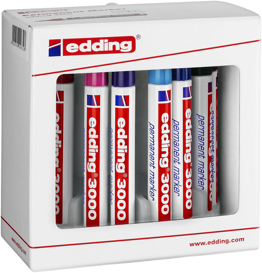 Viltstift edding 3000 rond 1.5-3mm set10 assorti