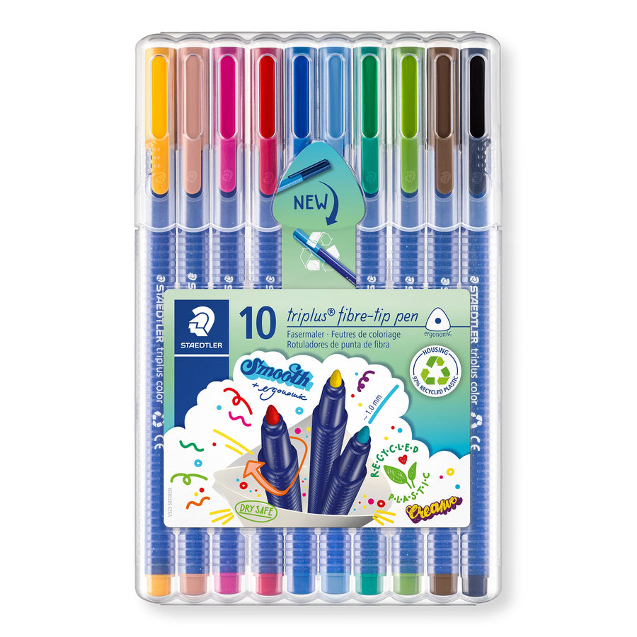 Kleurstift Staedtler 323 triplus color 10 st ass