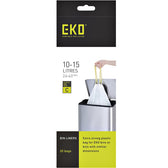 Afvalzak EKO MDPE type C trekb 45x50cm 10-15L wit - afbeelding 3
