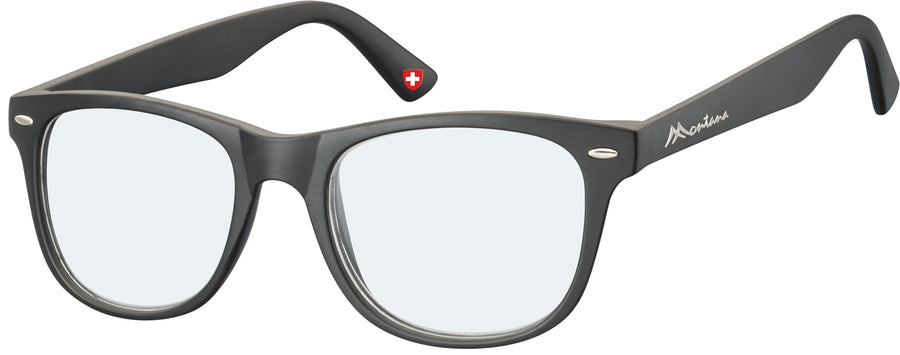 Leesbril Montana blue light filter +3.00dpt zwart