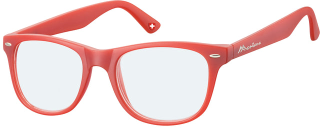 Leesbril Montana blue light filter +3.00dpt rood