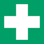 Pictogram bordje Djois EHBO 200x200mm gn