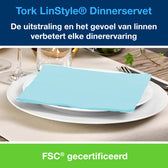 Dinerservet Tork Linstyle Premium 50 vel aquablauw - afbeelding 4