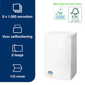 Servet Tork N4 Premium halvevouw 2laags wit - afbeelding 5