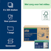 Reinigingsdoek Tork W8 Premium 1laags groen - afbeelding 6
