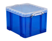 Opbergbox RU 35ltr 480x390x310 mm transp blauw