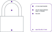 Hangslot Pavo 40mm - afbeelding 4