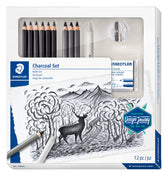 Houtskoolpotloodset Staedtler 12dlg