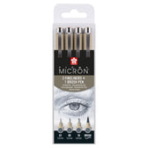Fineliner Sakura Pigma Micron koelgrijs 4 maten