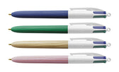 Balpen Bic 4kleuren wood M assorti - afbeelding 4