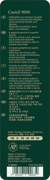 Potlood Faber-Castell 9000 6 hardheden - afbeelding 4