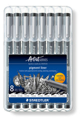 Fineliner Staedtler pigment 308 8 st ass