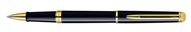 Rollerpen Waterman Hemisp GT F lak zwart