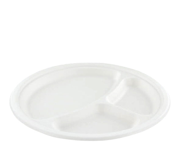 Bord IEZZY 260mm 3v suikerriet pfas-vrij wit