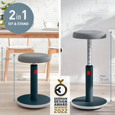 Actieve zit-sta kruk Leitz Ergo Cosy grijs - afbeelding 7