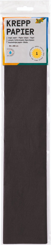 Crêpepapier Folia 250x50cm nr199 zwart
