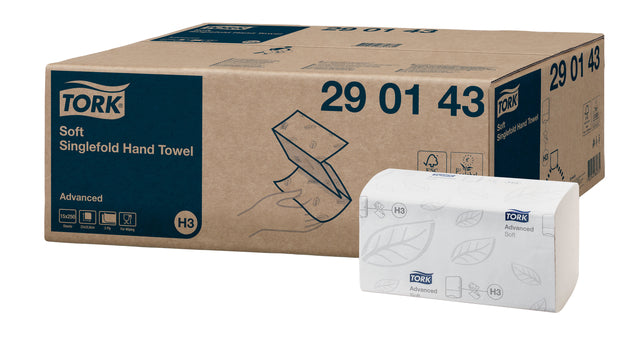 Handdoek Tork H3 Advanced 2laags 226x230mm wit