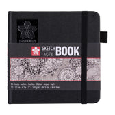 Schetsboek Sakura 80 witte vellen 120x120mm zwart