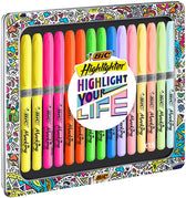 Markeerstift Bic Highlight your life in blik ass