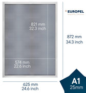 Kliklijst Europel A1 25mm mat wit - afbeelding 2