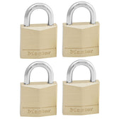 Hangslot MasterLock 4 gelijksluitend messing 30mm