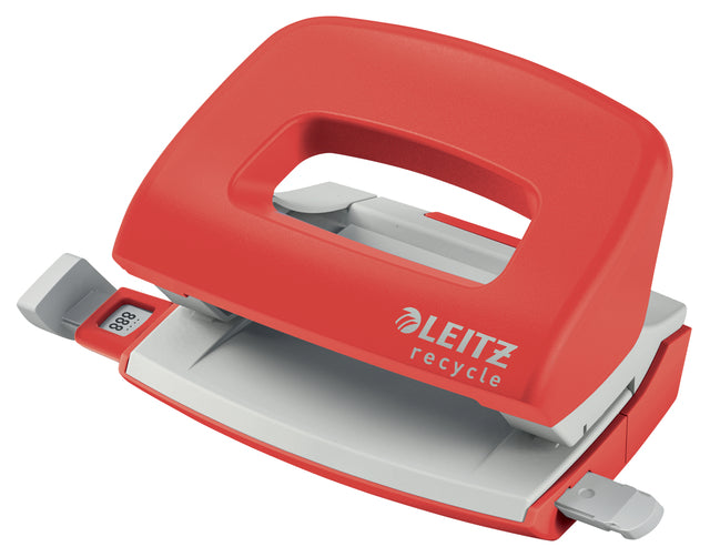 Perforator Leitz NeXXt Recycle mini 10 vel rood