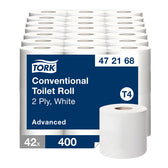 Toiletpapier Tork T4 Advanced 2laags wit 472168