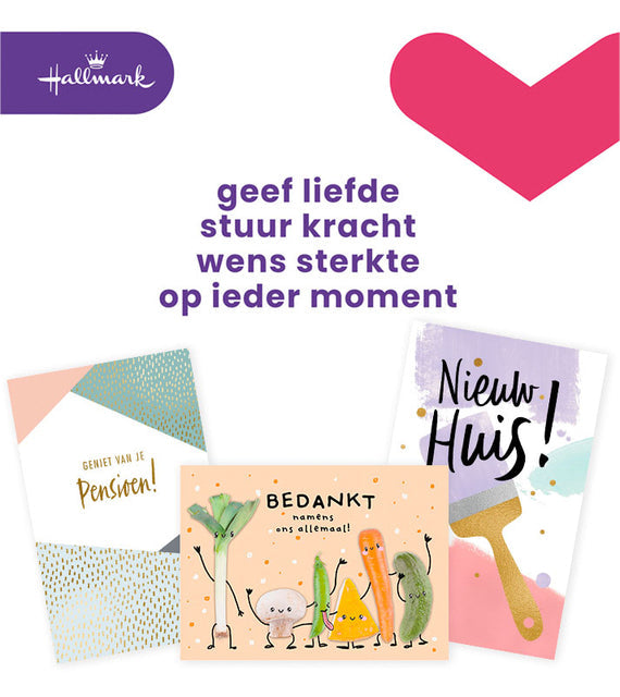 Wenskaart Hallmark navulset diversen 12 stuks
