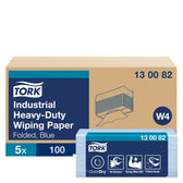Reinigingsdoek Tork W4 gevouwen blauw 130082