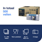 Reinigingsdoek Tork W4 gevouwen blauw 130082 - afbeelding 5