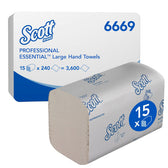 Handdoek Scott Essential 1laags 200x318mm wit
