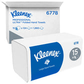 Handdoek Kleenex Ultra 2laags 215x318mm wit 6778