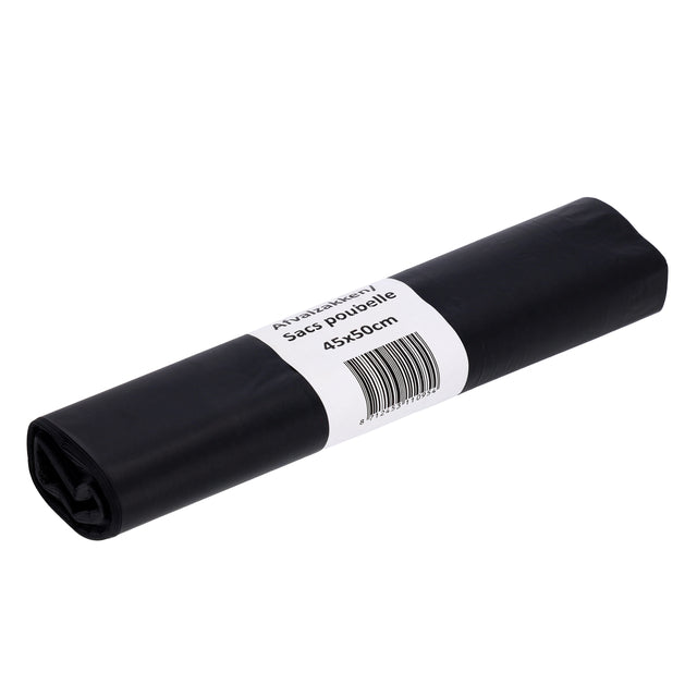 Afvalzak Cleaninq 45x50cm recycled T25 15L zwart