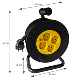 Kabelhaspel BRASQ Pro 4vdig 10m zwart - afbeelding 3