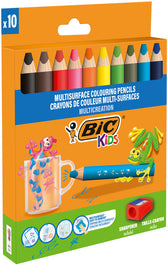 Kleurpotlood BicKids Multi Surface 10st ass - afbeelding 3