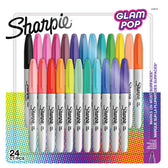 Viltstift Sharpie Glampop F 24st assorti