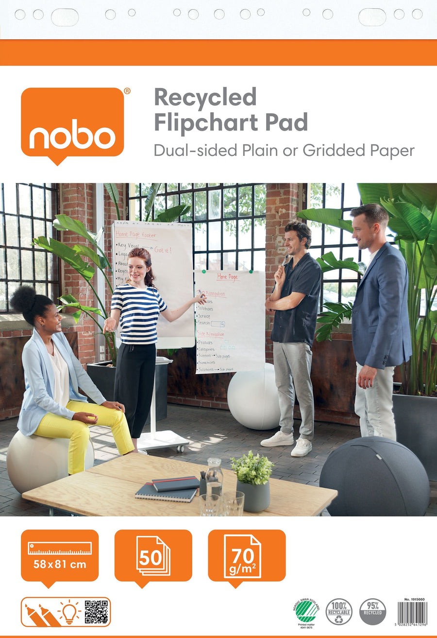 Flipoverpapier Nobo gerecycled 58x81cm plano