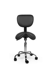 Zadelkruk Office rugleuning laag harde wielen zw - afbeelding 4
