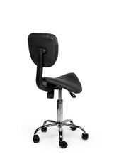 Zadelkruk Office rugleuning laag harde wielen zw - afbeelding 6