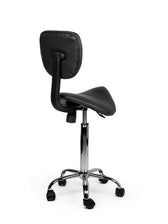 Zadelkruk Office rugleuning medium harde wielen zw - afbeelding 6