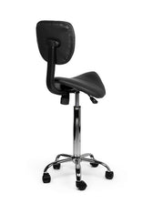 Zadelkruk Office rugleuning hoog harde wielen zw - afbeelding 6