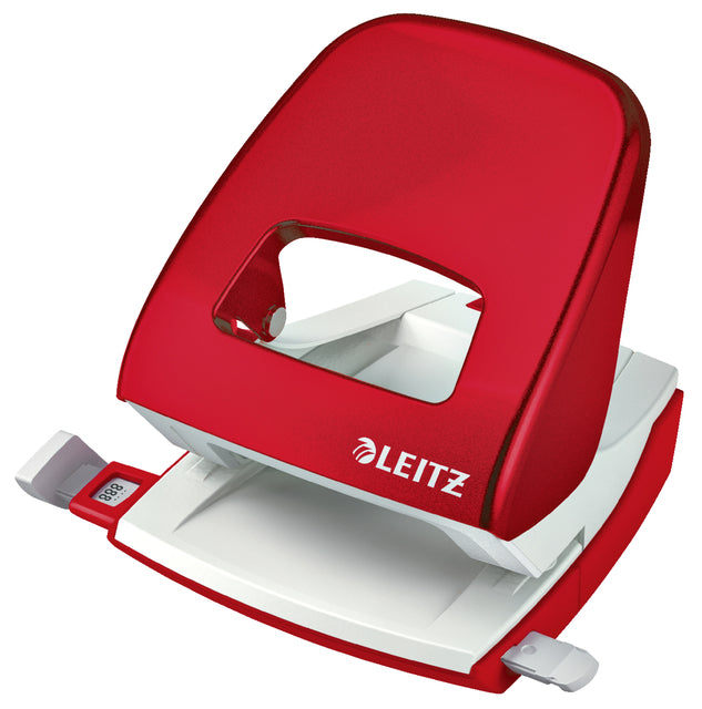 Perforator Leitz WOW 5008 metaal 30 vel rood