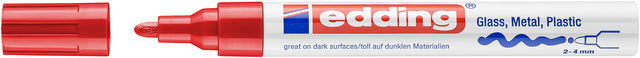 Paintmarker edding 750 oliebasis 2-4mm crea rood