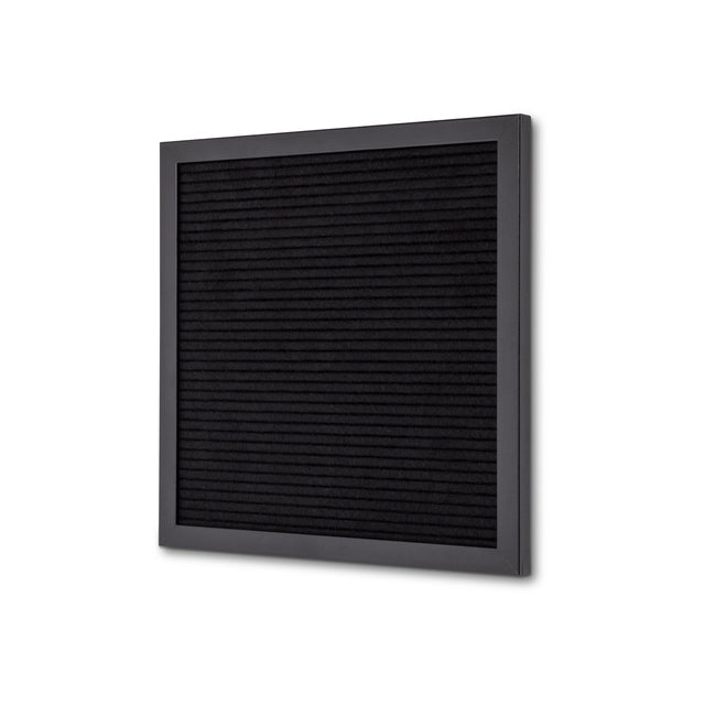 Letterbord Zwart 30 x 30 cm met Zwarte Lijst